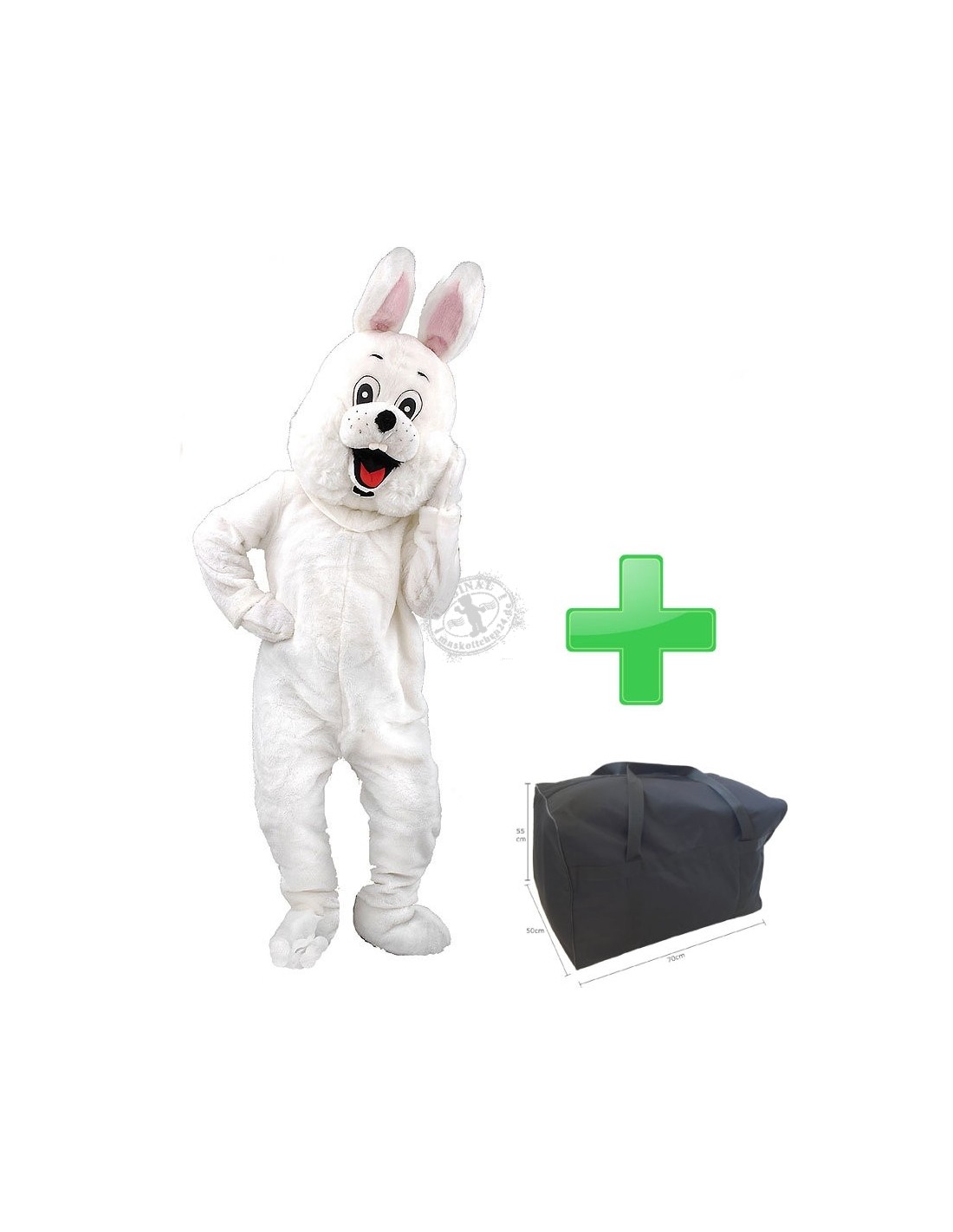 Costume de lapin de Pâques 74p mascotte blanc + Poche L ✓ Achat pas cher ✓