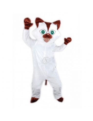 Mascotte de costume de chat 33R ✅ Achat pas cher ✅ Production ✅ Bouche ouverte ✅