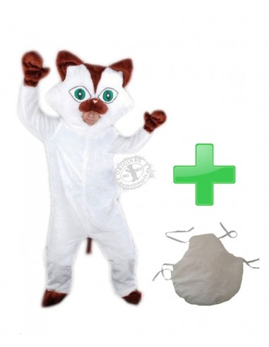 Mascota de disfraz de gato 33r ✅ comprar barato ✅ fabricar ✅ boca abierta ✅