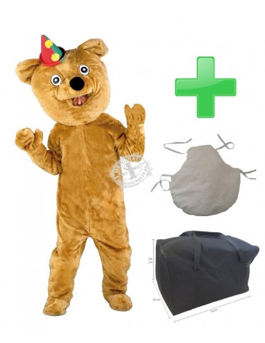 Mascotte de costume d'ours 3r ✅ Meilleur prix ✅ Production ✅ Articles en stock ✅ Visage visible ✅