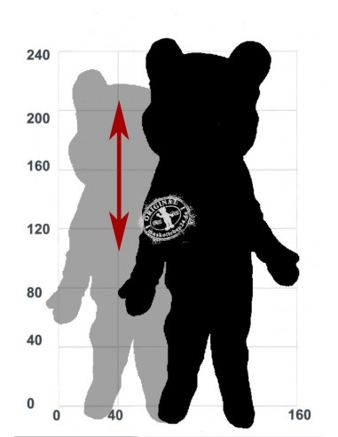 La taille de la personne change pour le costume "figurine professionnelle / publicitaire" pour 190 à 210cm