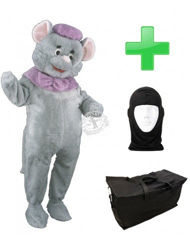 Mouse Costume Mascot 1a + Bag "Star" + Hygiene Mask (High Quality)