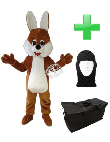 Haas Pak Kostuum Mascot 9a + Zak "Ster" + Hygiëne Masker (Hoge Kwaliteit)
