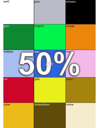50% изменение цвета костюмов "профессионал / рекламный персонаж" (1.499 € - 2.499 €)