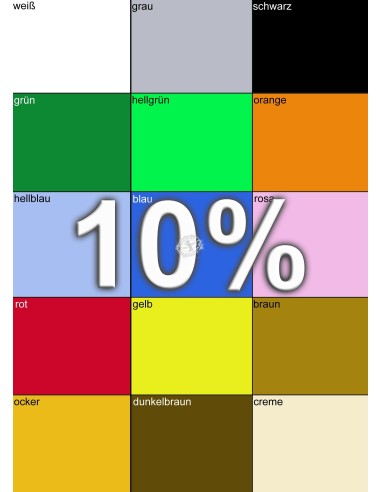 10% Kleurverandering op kostuums "professioneel / reclamefiguur" (1.499 € - 2.499 €)