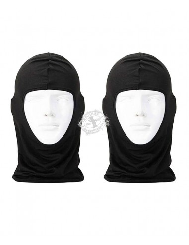 2x Hygiene Mask / Hood Costume Lycra Model "Ultra" (Black)