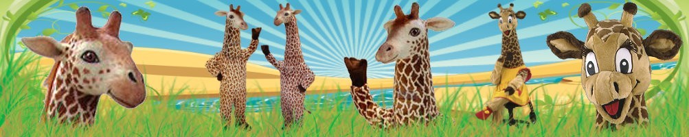 Mascotte de costumes de girafe ✅ Chiffres courants chiffres publicitaires ✅ Boutique de costumes de promotion ✅