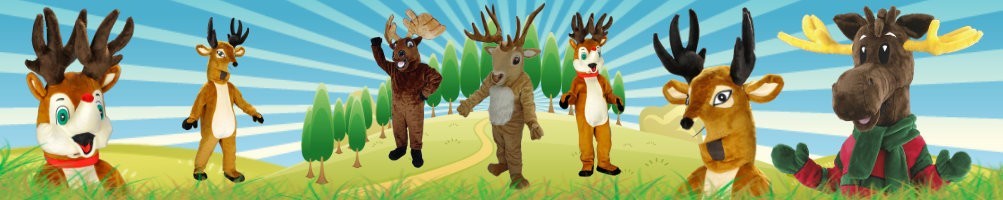 Deer costumes mascots ✅ running figures advertising figures ✅ promotion costume shop ✅