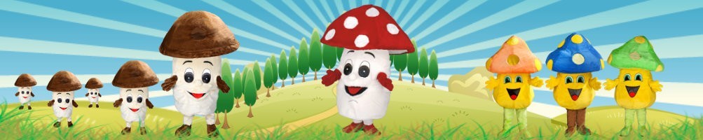 Mushroom Costumes mascots ✅ running figures advertising figures ✅ promotion costume shop ✅
