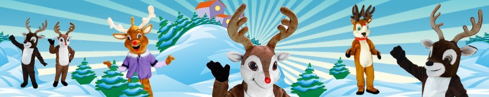 Reindeer costumes mascots ✅ running figures advertising figures ✅ promotion costume shop ✅
