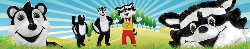 Skunk costumi mascotte ✅ figure in esecuzione figure pubblicitarie ✅ negozio di costumi di promozione ✅