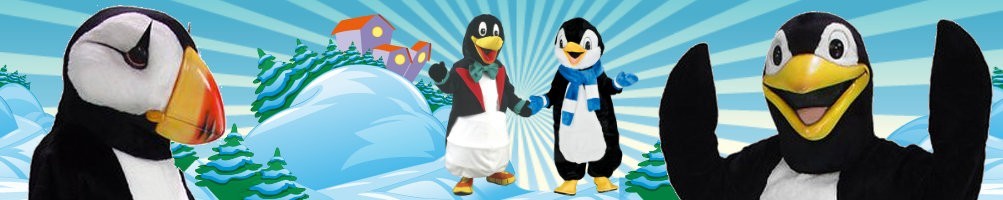 Mascottes de costumes de pingouin ✅ Figurines en cours d'exécution Chiffres publicitaires ✅ Boutique de costumes de promotion ✅