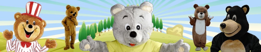 Mascota de disfraces de oso ✅ Figuras para correr figuras publicitarias ✅ Promoción tienda de disfraces ✅