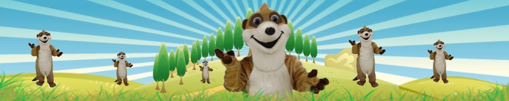 Mascota de disfraces de suricata ✅ Figuras para correr figuras publicitarias ✅ Tienda de disfraces de promoción ✅