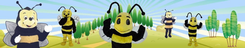 Mascotte de costumes d'abeille ✅ Chiffres courants chiffres publicitaires ✅ Boutique de costumes de promotion ✅
