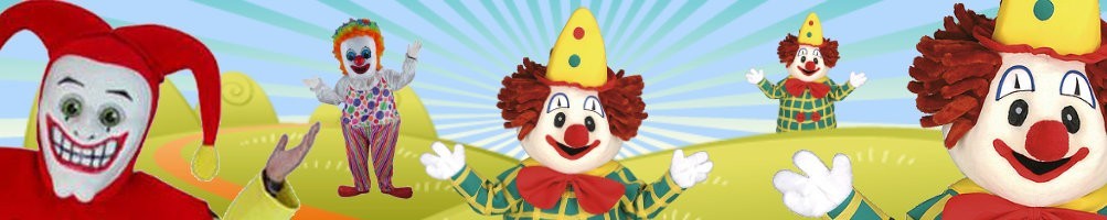 Clown Kostüme Maskottchen ✅  Lauffiguren Werbefiguren ✅ Promotion Kostümshop ✅